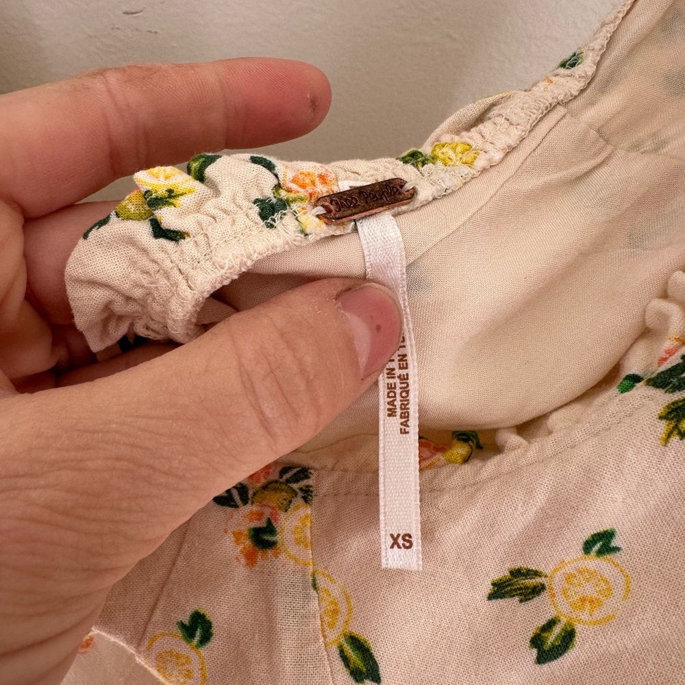 Free People Like a Lady lemon print dress xs - Picture 4 of 6